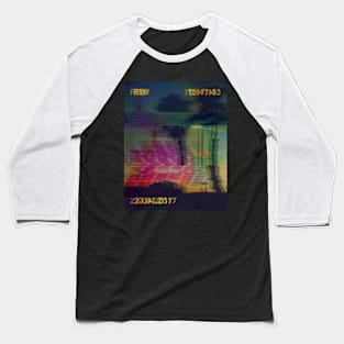 Palm Tree VHS Glitch Baseball T-Shirt